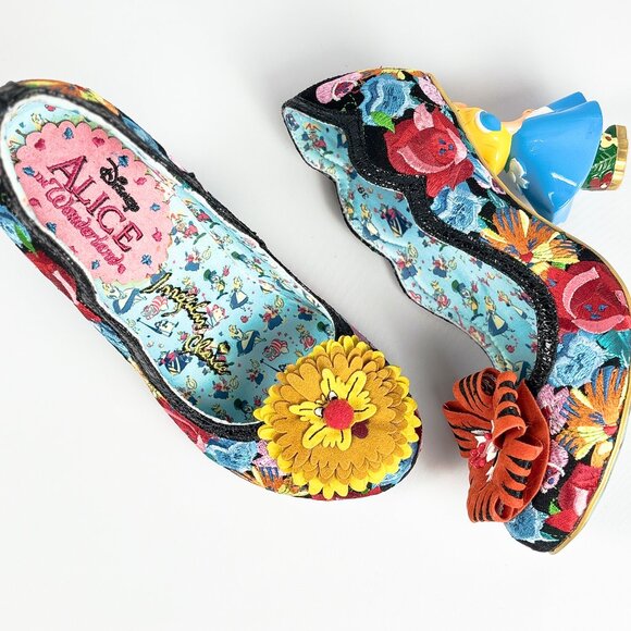 Irregular Choice x Disney Alice in Wonderland Flowers Can’t Talk Heels – Size 39 - Picture 1 of 11